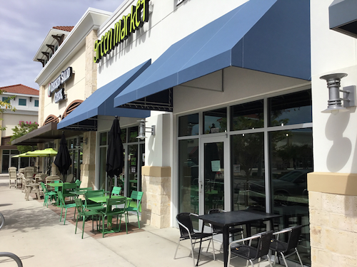 Commercial awning - green market