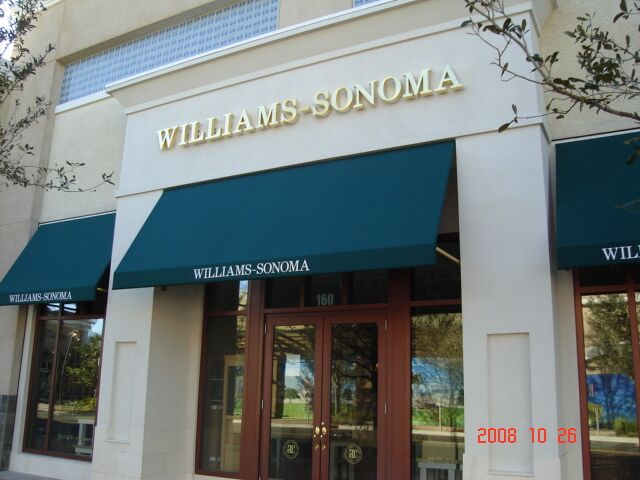 Commercial awning - william sonoma awning