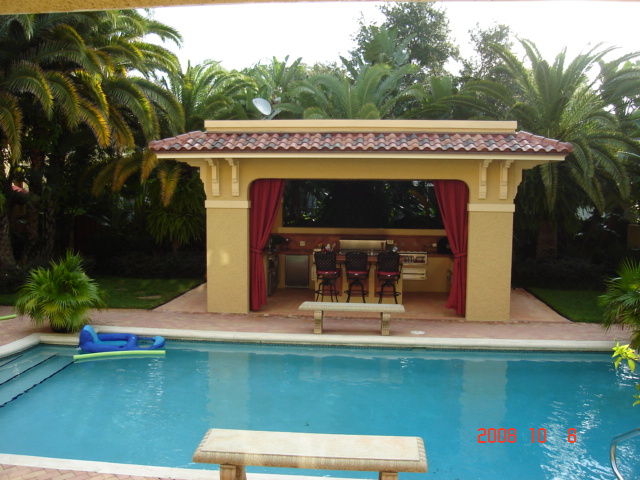 Residential awning - residential awning poolside