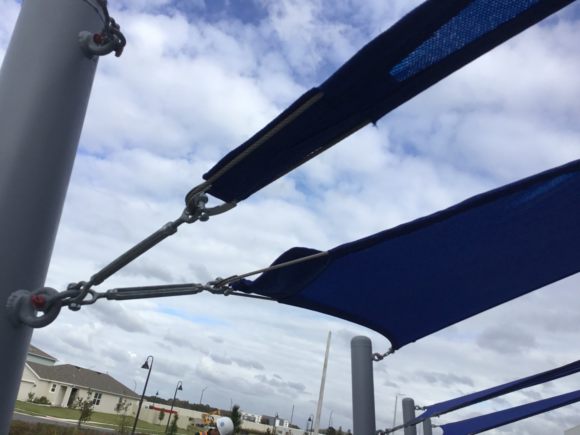 Shade sail - blue shades two