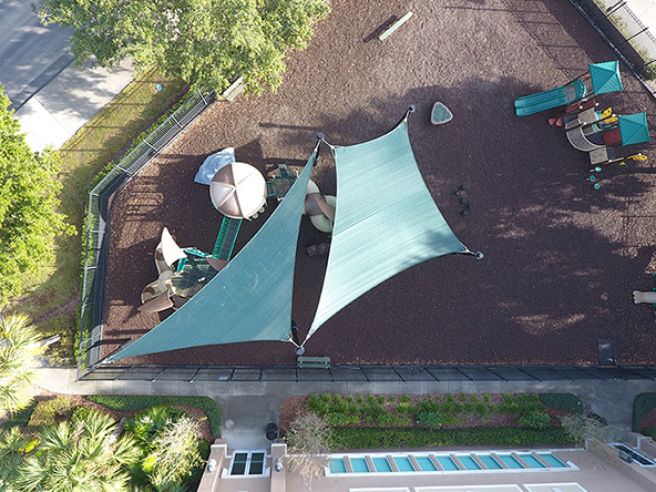 Shade sail - idlewild baptist church shade sails