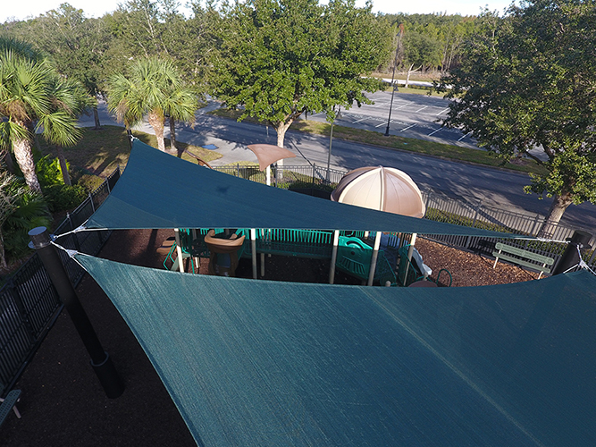 Shade sail - idlewild baptist church shade sails project